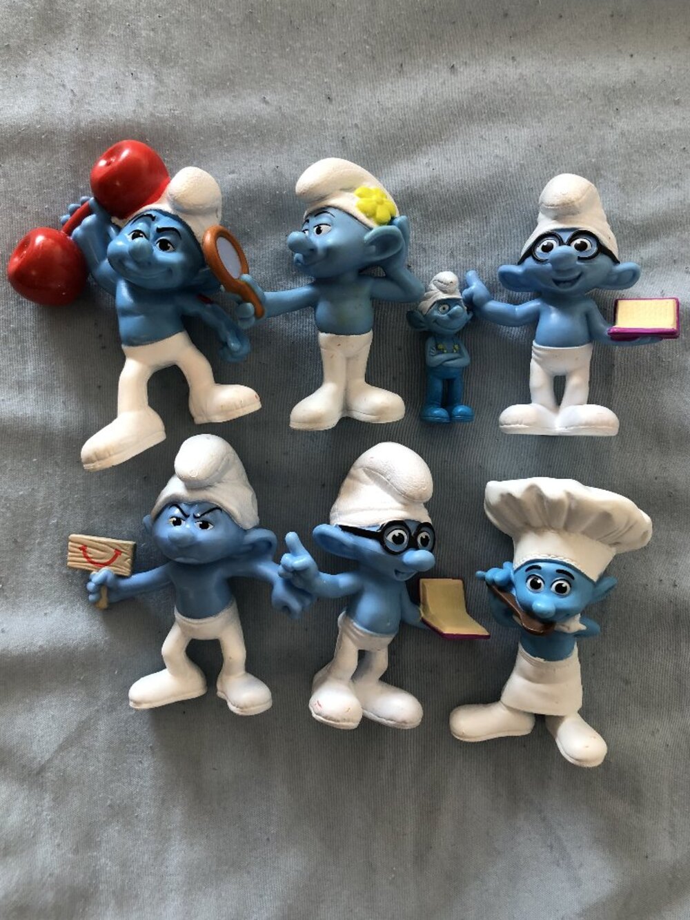 Vintage McDonald's 2013 The Smurfs 2 Happy Meal Toy Figure Lot of 7 Peyo